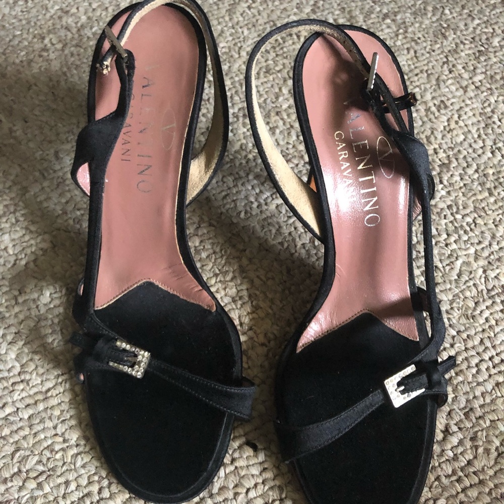 Valentino Satin heels with crystals